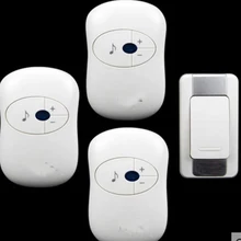 Набор колокольчиков с 3 приемниками и питанием от батареи AAA водонепроницаемый 280 м беспроводной дверной звонок, дверной звонок, беспроводной, беспроводное кольцо, дверной звонок