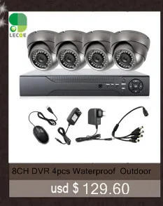 2ch DVR/HVR/NVR комплект Крытый 1200tvl купол Камера видео безопасности комплект видеонаблюдения DVR Системы