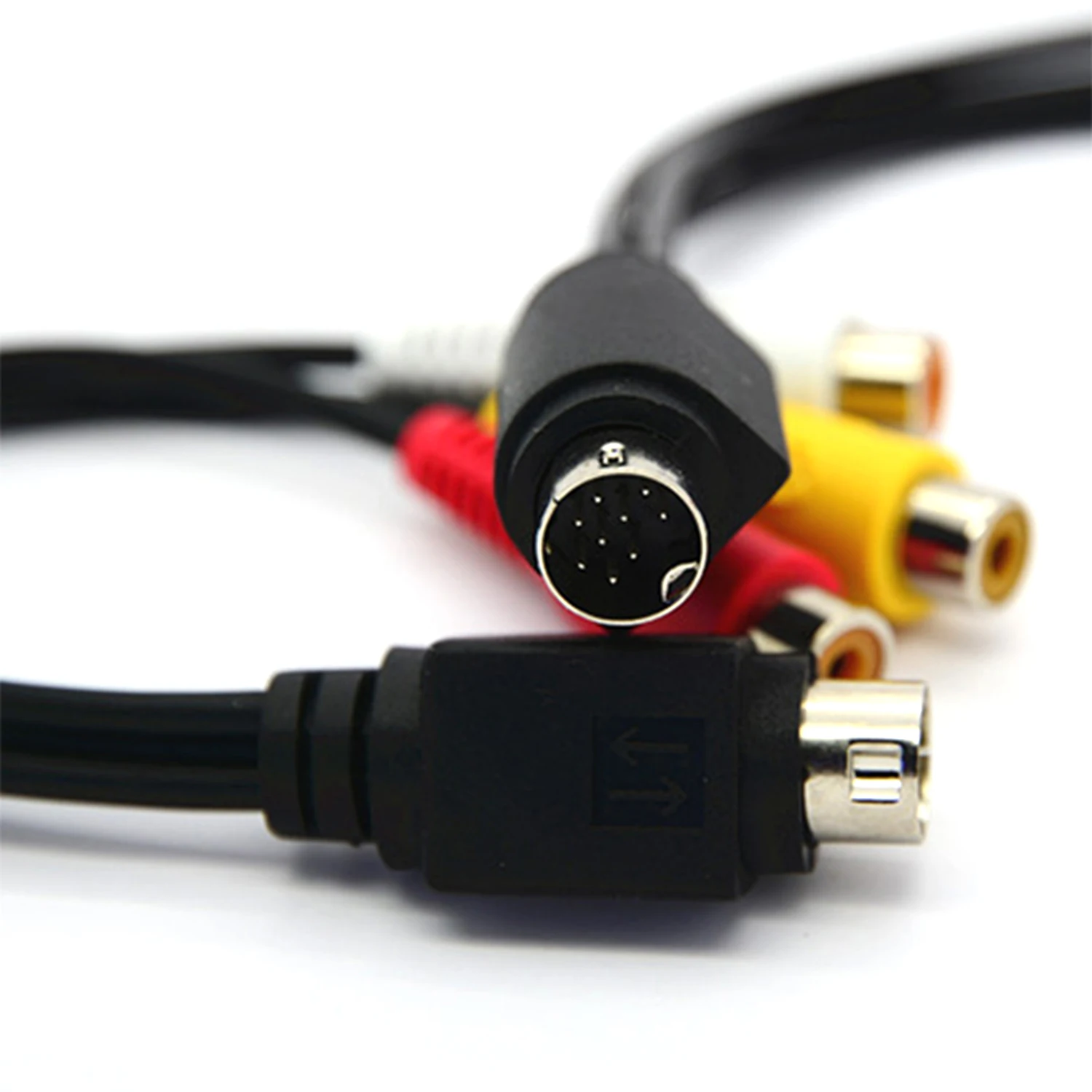 10 قطعة MMI كابل AV 9 دبوس S-VIDEO إلى 3 RCA مكون للتلفزيون محول