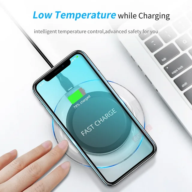 GETIHU Wireless Charging Dock  Fast Charge For Samsung S8 Plus S6 Edge Wireless Charger For iPhone 8 Plus X Mobile Phone Charge