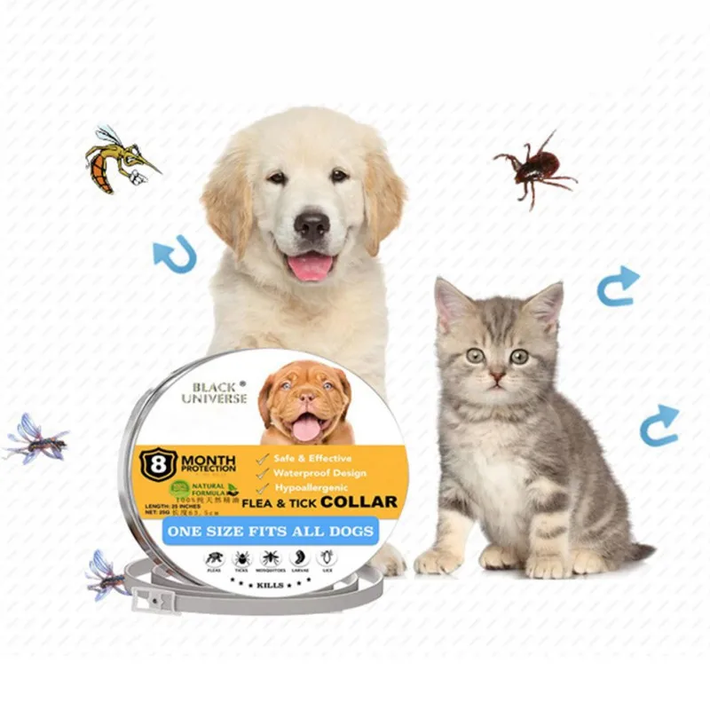 

Pet Safe Natural Essential Oils Collar For Dogs Cats Pest Control Flea Treatment Prevention Dog Tick Remedies Pet-friendly Safe