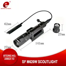 Элемент Airsoftsports SF M620W Тактический скаутский Фонарик светодиодный магазин версия 200 люмен военный оружейный пистолет огни факел EX378