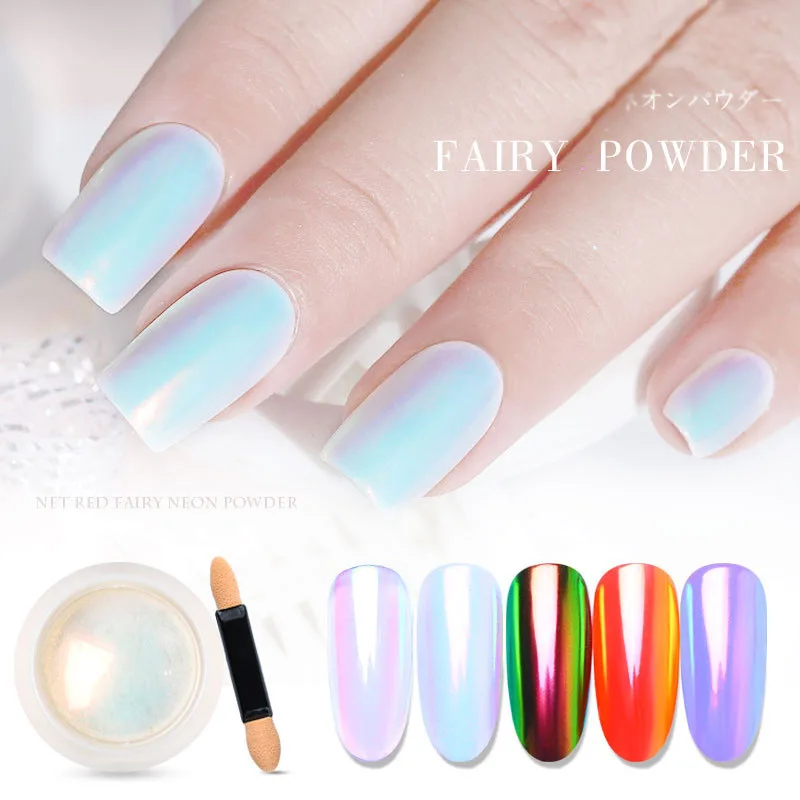 

0.2g Top Neon Pigment Powder Chameleon Mermaid Powder Super Mirror Effect Unicorn Chrome Nail Rainbow Dust Nail Art DIY