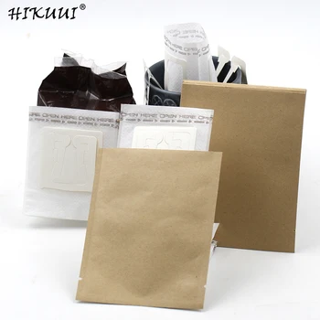 

50pc Drip Coffee Filter Bag and Kraft Bag Moisture Proof Coffee Packaging Portable Coffee Filter Set