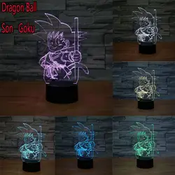 Dragon Ball дети Сон Гоку 3D свет модель игрушки аниме Dragon Ball Цвет Сменные Usb Управление игрушка рождения Жуэ подарок