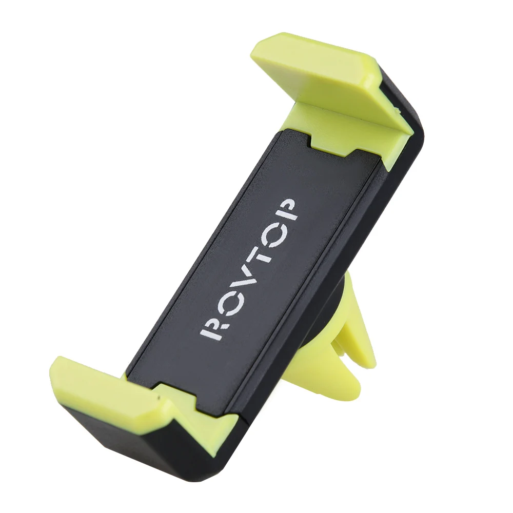 Универсальный автомобильный держатель для телефона Rovtop, держатель для телефона на вентиляционное отверстие, держатель для мобильного телефона, подставка для телефона 4-6 дюймов, силиконовый - Цвет: Yellow Logo