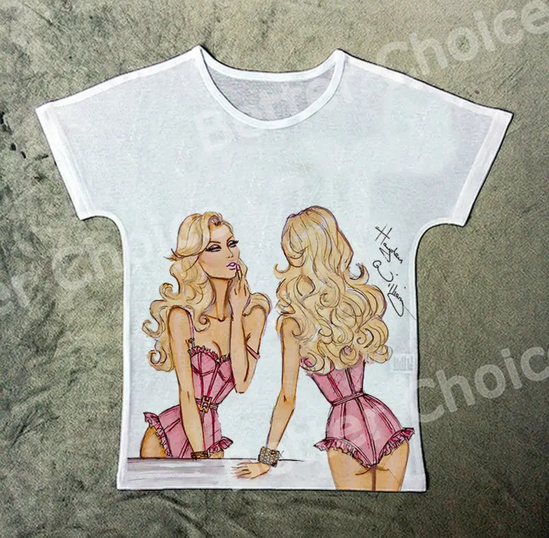 

Track Ship+Rock&Roll Punk T-shirt Top Tee Sexy Beauty Golden Hair Girl Corset Make Up Mirrow 0328