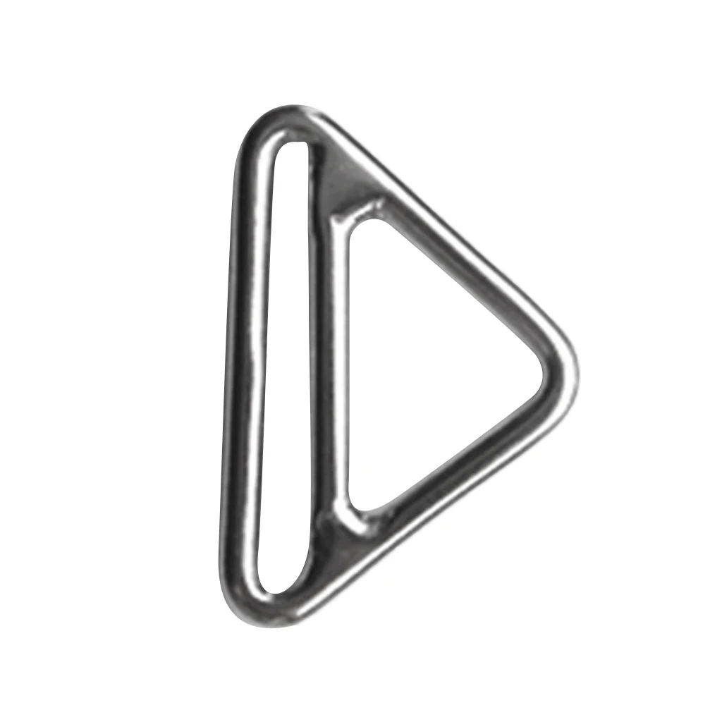 316 Stainless Steel Scuba Diving Triangle Ring 2'/5cm Weight Belt Keeper Stopper Buckle Climbing Harness Webbing Backpack