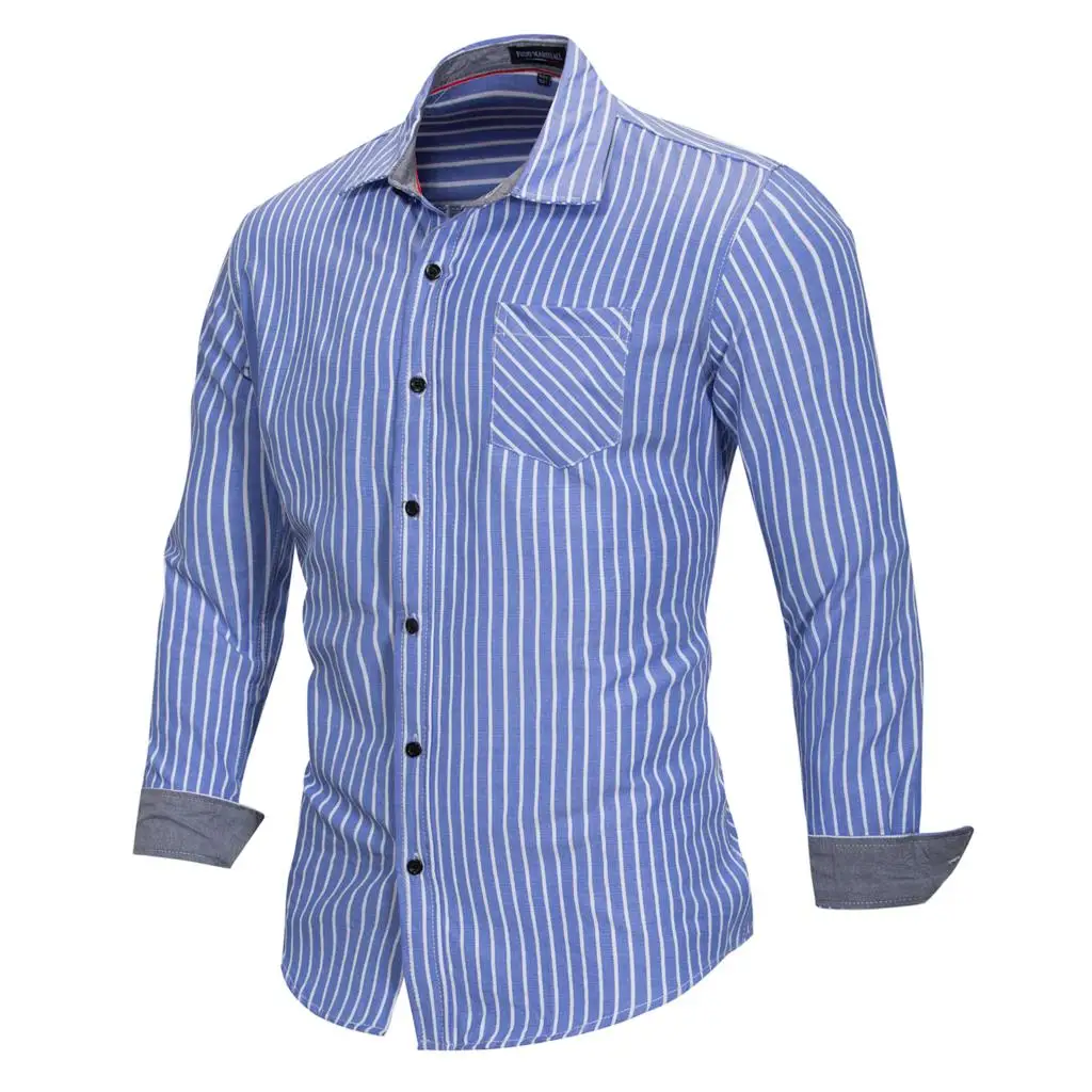 FREDD MARSHALL летняя модная полосатая рубашка для мужчин, Повседневная деловая рубашка с длинным рукавом, мужская хлопковая одежда FM166