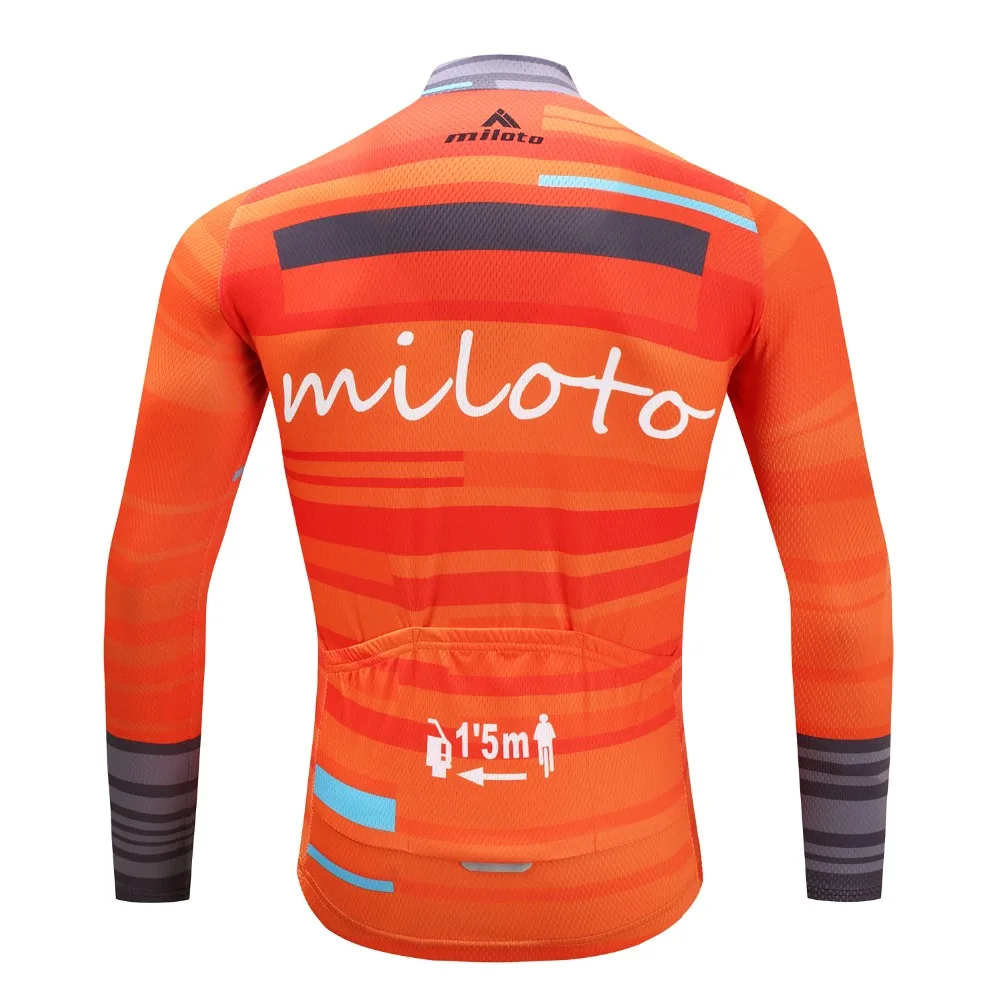 Miloto Team мужские майки для велоспорта Ropa футболка Ciclismo топы для велоспорта Одежда для велоспорта рубашки с длинным рукавом синий оранжевый