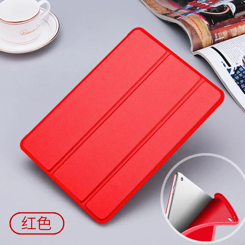 Мягкий силиконовый кожаный чехол для iPad air 3 10,5 дюймов Pro Тонкий Магнитный умный чехол для нового iPad Pro 11+ пленка+ ручка - Цвет: Pro 11 Red