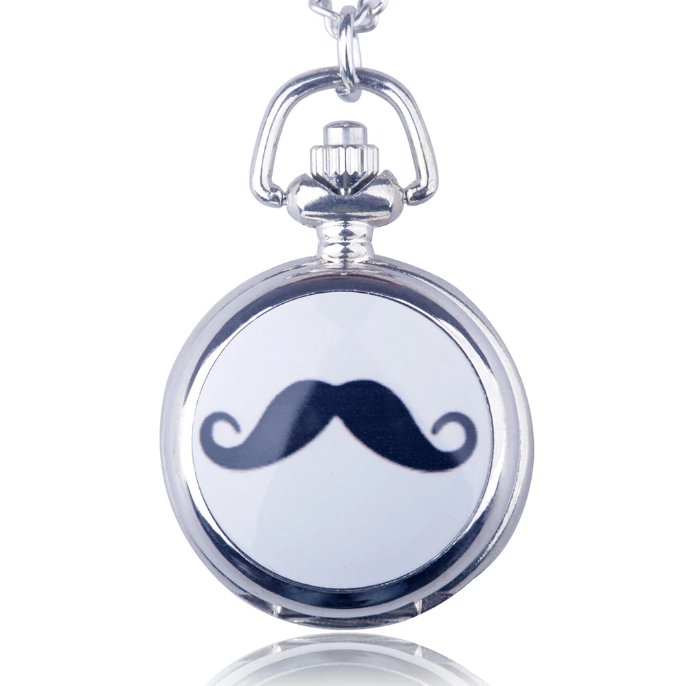 Новое поступление ювелирные изделия борода серебряный кулон Сталь карманные часы Цепочки и ожерелья для Для женщин Дамы подарки