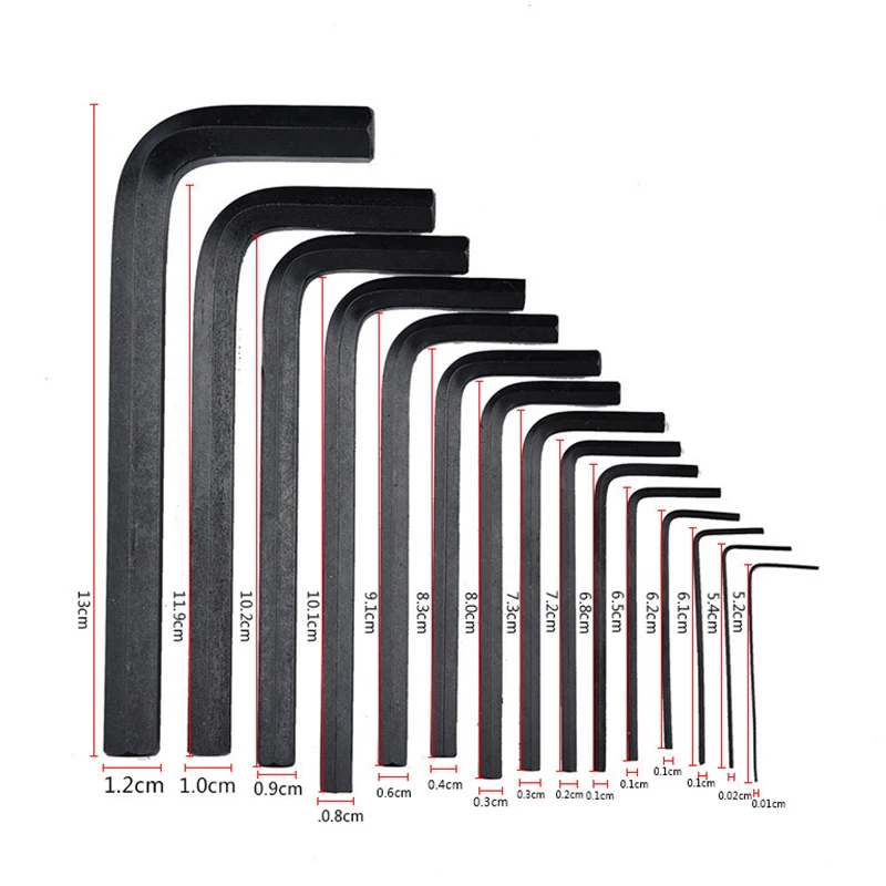 Jewii 30 шт. шестигранный ключ 0,02"-3/8" дюймов и 0,7 мм-10 мм метрический размер хром-ванадиевой стали гаечный ключ Длинный рычаг набор инструментов