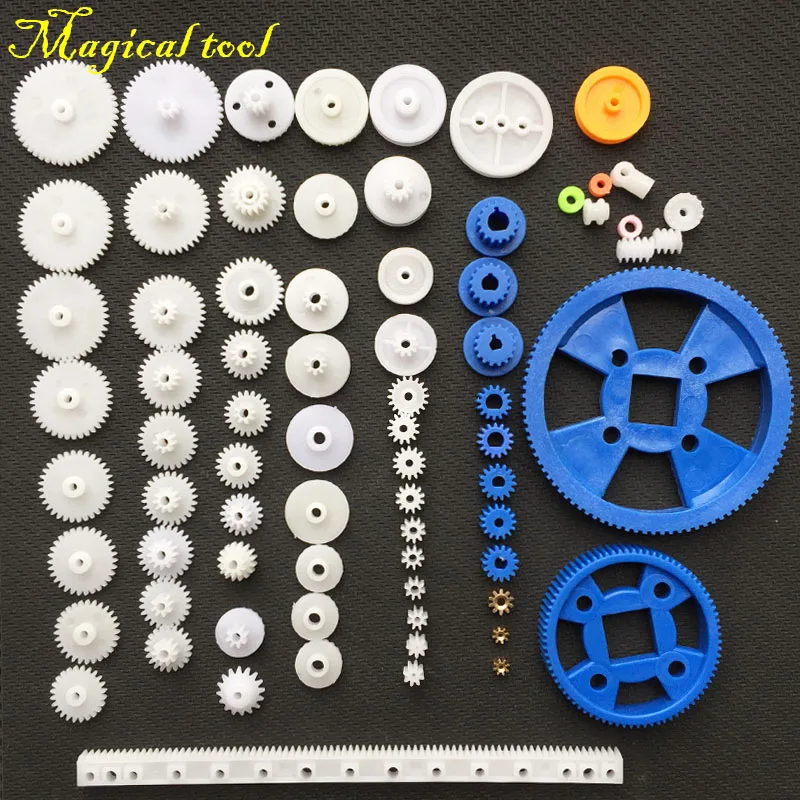 Plastic Shaft Single Double Reduction Crown Worm Gears DIY For Robot
