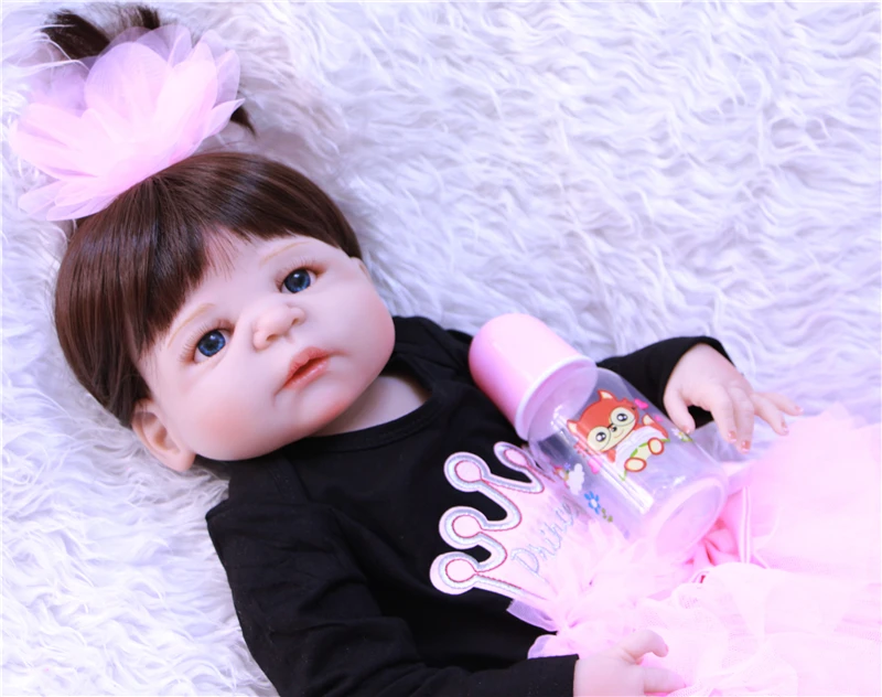 NPK 23 &quotвсего тела силикона Reborn Baby принцесса кукла игрушка купаться играть дома