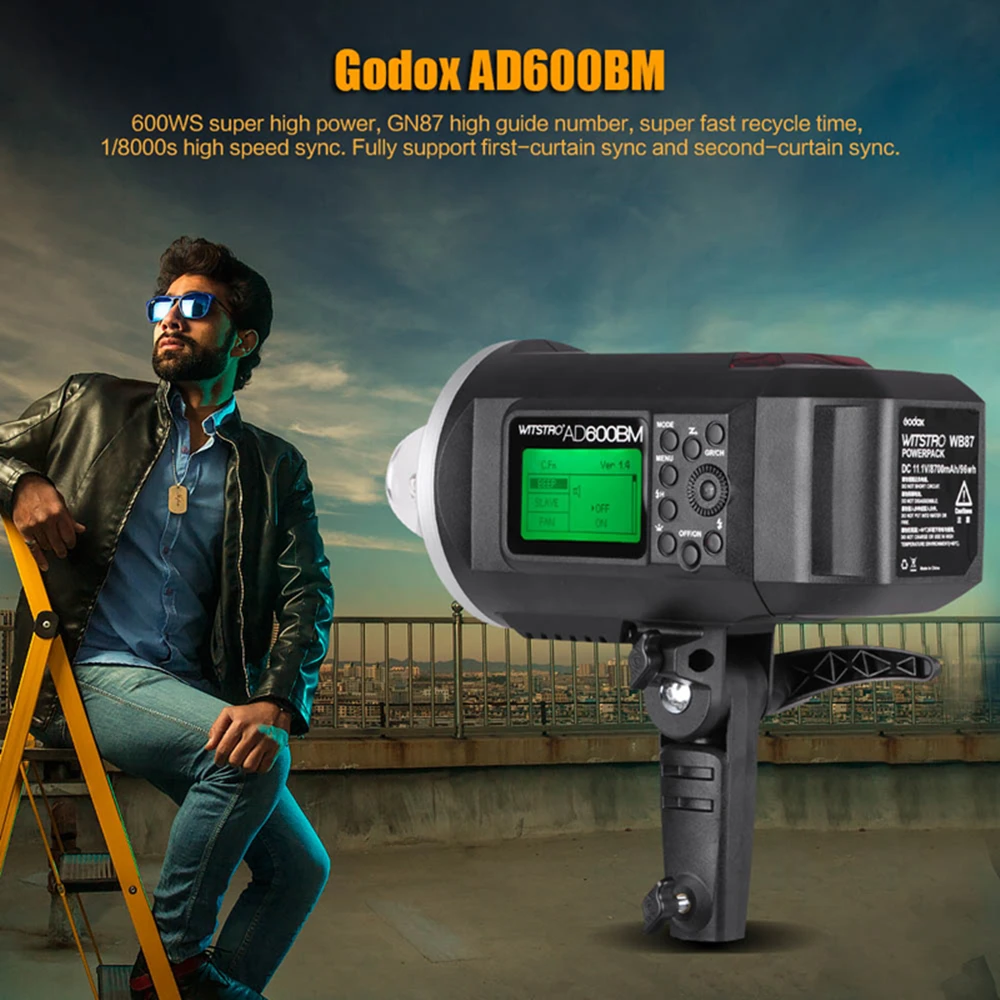 DHL libero Godox AD600BM 600 W 2,4G GN87 1/8000 HSS Flash+ X1T-S/C/N/O/F+ AD-H600B+ CB-09+ 1200 W Flash для SONY Fujifilm