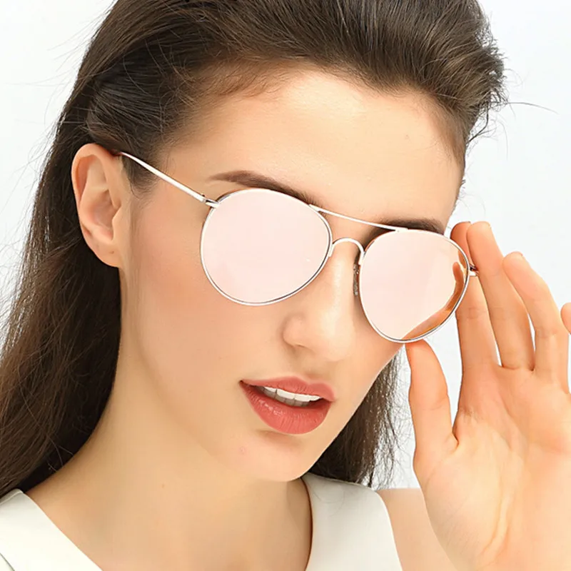 Round Sunglasses women Polarized Reflective Mirror Driving Sun Glasses