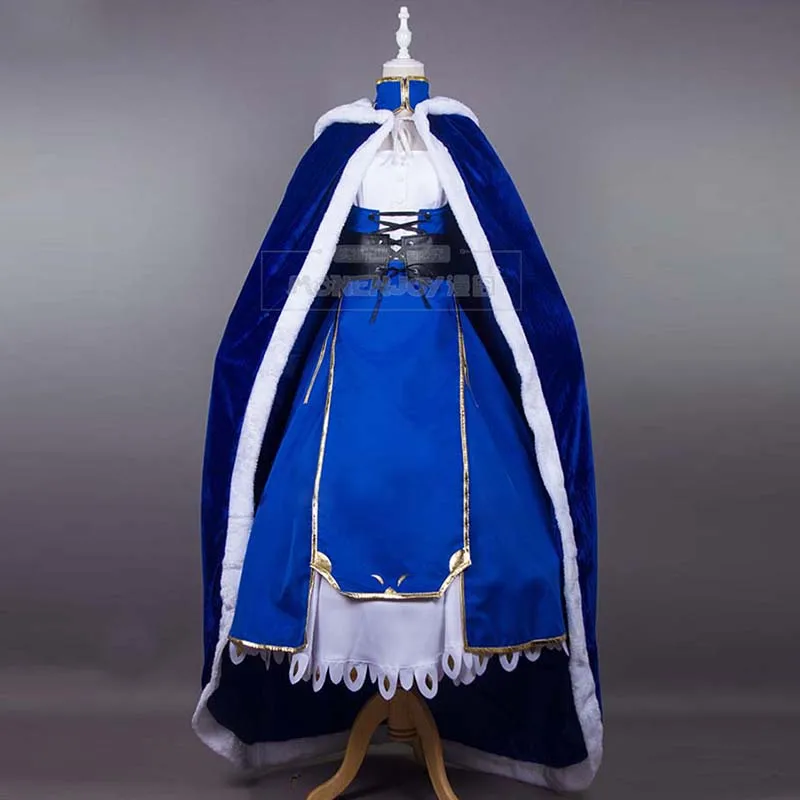 FGO Fate/Extella Saber Cosplay Kostuum Sabel Blauwe Jurk Arturia Pendragon Blauw Wit Fighting Suit Halloween Carnaval Uniformen FGO Fate/Extella Saber Cosplay Kostuum Sabel Blauwe Jurk Arturia Pendragon Blauw Wit Fighting Suit Halloween Carnaval Uniformen