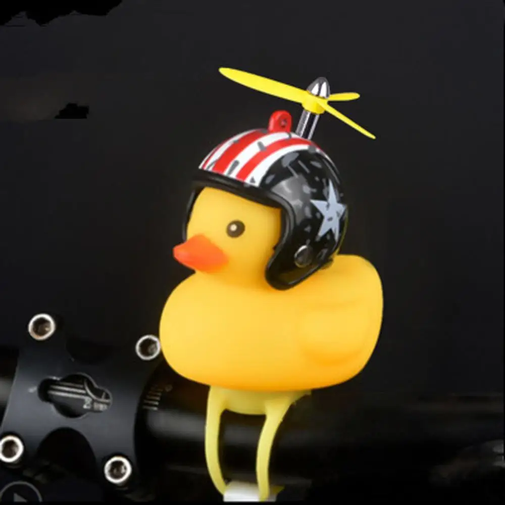 Clearance Bicycle Accessories Bicycle Light And Bell 2 In 1 Duck Mtb Road Bike Moto Riding Light Cycling Yellow Duck Helmet Child Horn 2