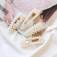 1 шт заколки для девочек Винтаж заколки для волос с жемчугом милая девушка BB клипы сладкий дикий Лю Хай Зажим Шпилька для волос аксессуары G0430