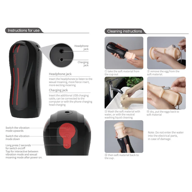 Sex toys Male Masturbator Leten 3 Dual Engine intelligent Vibration vibrator Electric Strong Sucker Vaginal pussy Adult flirt 8