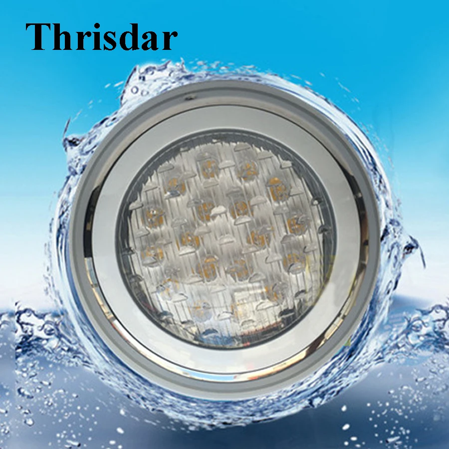 

Thrisdar IP68 RGB Swimming pool Light DC12V/24V 9W 12W 15W 18W 24W Wall Mounted Underwater Fountain Aquarium Pond Light
