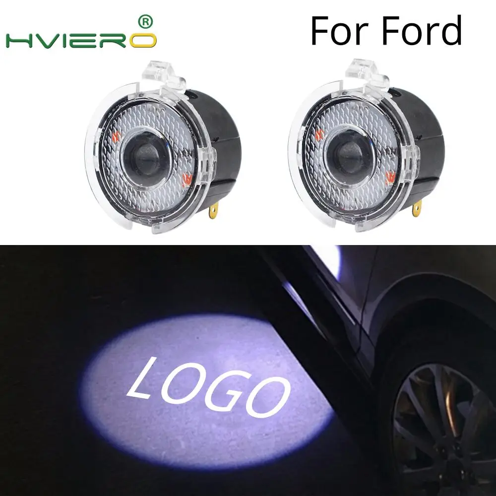 

2X Auto Led Door Light Welcome Logo Shadow Projection Light Auto Led for Ford Rear View Mirror Laser Lamp DC 12V 5W Auto Styling