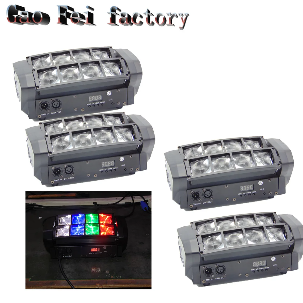 2017 Mini Led Spider 8x6W RGBW color/ LED Moving Head Beam Light /DMX stage Light /party club dj disco lighting /holiday lights цена 2017 Mini Led Spider 8x6W RGBW color/ LED Moving Head Beam Light /DMX stage Light /party club dj disco lighting /holiday lights цены онлайн