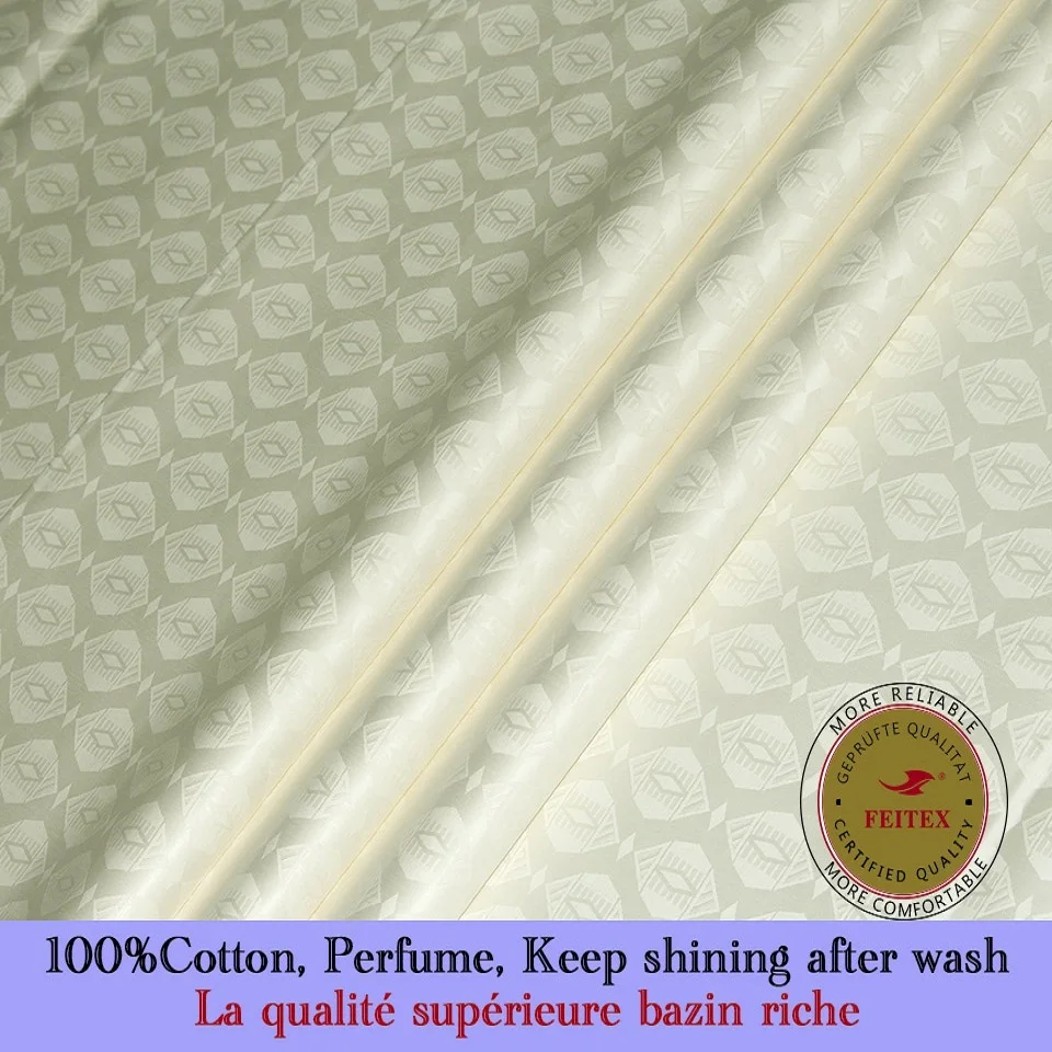 Preise Feitex Guinea Brocade Afrikanischen Bazin Riche Stoff Hohe Qualität Heißer 100% Baumwolle Damast Abaya Becken Stoff ähnlich Getzner