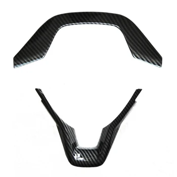 

2pcs Car Steering Wheel Button Decoration Cover Trim Frame Carbon Fiber For HONDA ACCORD 2018 2019 Car Steering Wheel Sticker