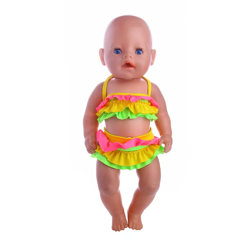 

Doll clothes accessories Summer swimsuit suit Wear fit 18inch American Girl Doll&43cm baby born zapfs