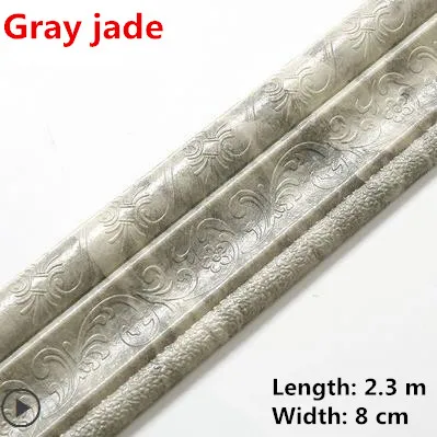 Gray jade Обои линия талии декоративная линия угловая линия самоклеющиеся полоски-накладки Детский сад Дети анти-столкновения наклейки на стену - Цвет: Gray jade