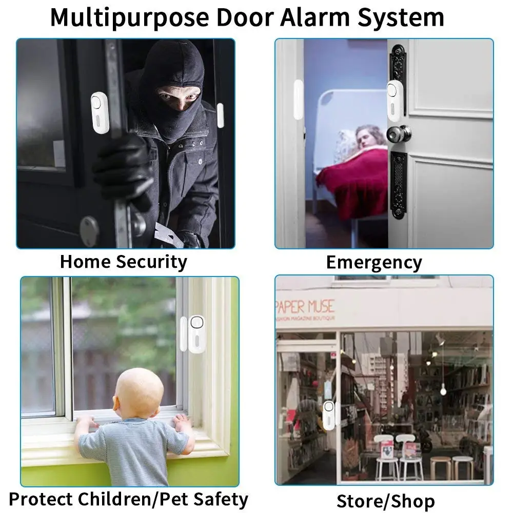 Wsdcam Домашняя безопасность двери окна сигнальный магнитный датчик системы для дома беспроводной пульт дистанционного управления открытая дверь охранная сигнализация с функцией обнаружения