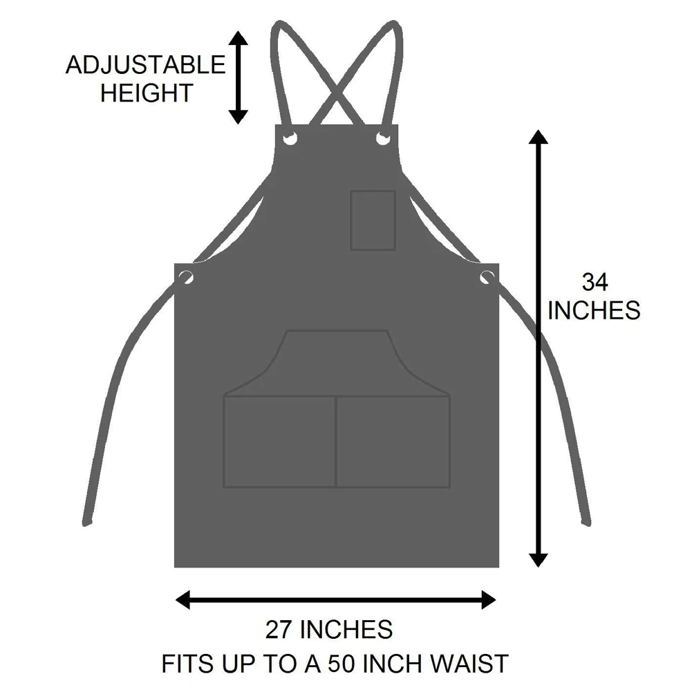 Рабочий Фартук холщовый инструмент карманы поперечные ремни регулируемые для барбекю Деревообработка TB