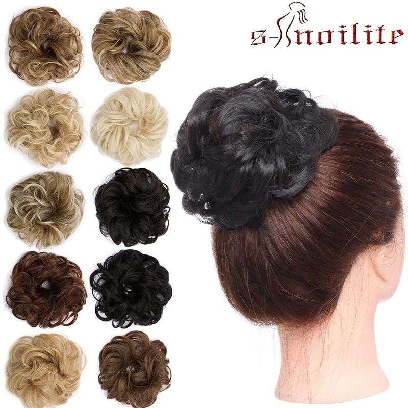 S Noilite Hair Bun Synthetic Women Chignon Hair Band Hairpieces