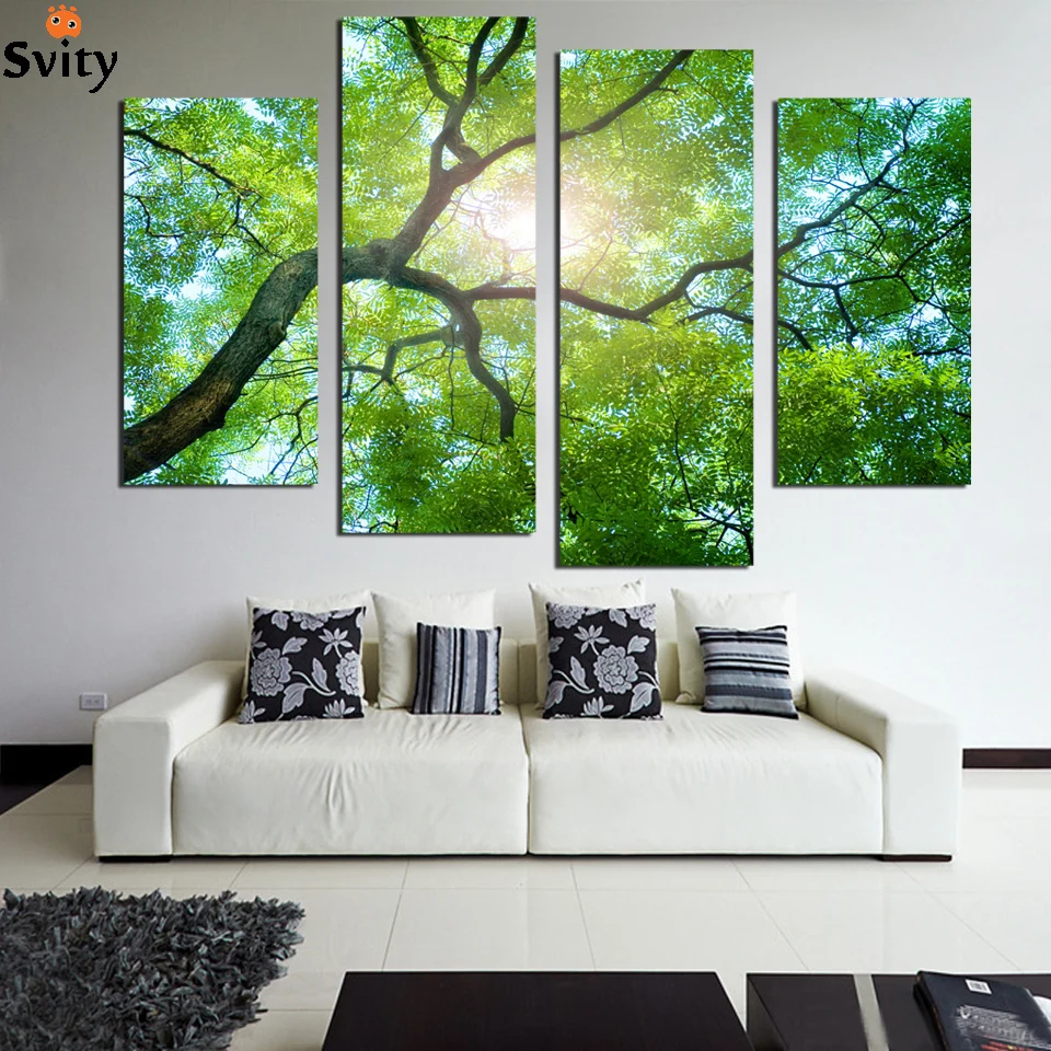 Clearance Sale Canvas Wall Paintings Sunshine on the Trees Canvas