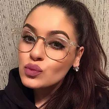 Прозрачные женские очки, оправа, мужские очки, оправа, Ретро стиль, Круглые, прозрачные линзы, очки, оптическая оправа для очков