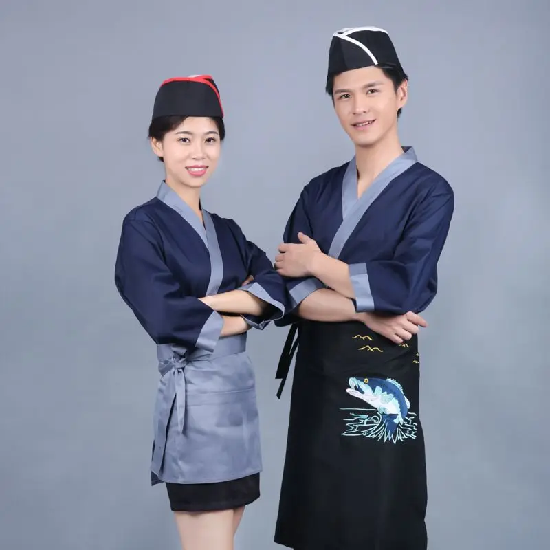 Unisex Japan Style chef uniform Japanese Chef service Kimono work