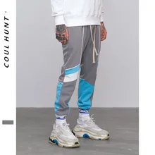 SS осенние брюки для скейтборда с эластичной резинкой на талии, лоскутные брюки в стиле хип-хоп, брюки-карго с Кулиской