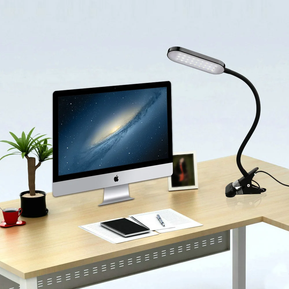 4pcs Flexible Desk Lamp Eye Protection 5W USB Clip Lamp LED Flexible
