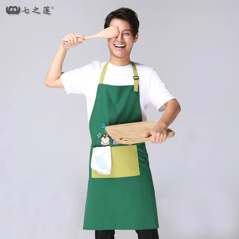 Naked Chef Apron Holding Japanese Knife Stock Photo