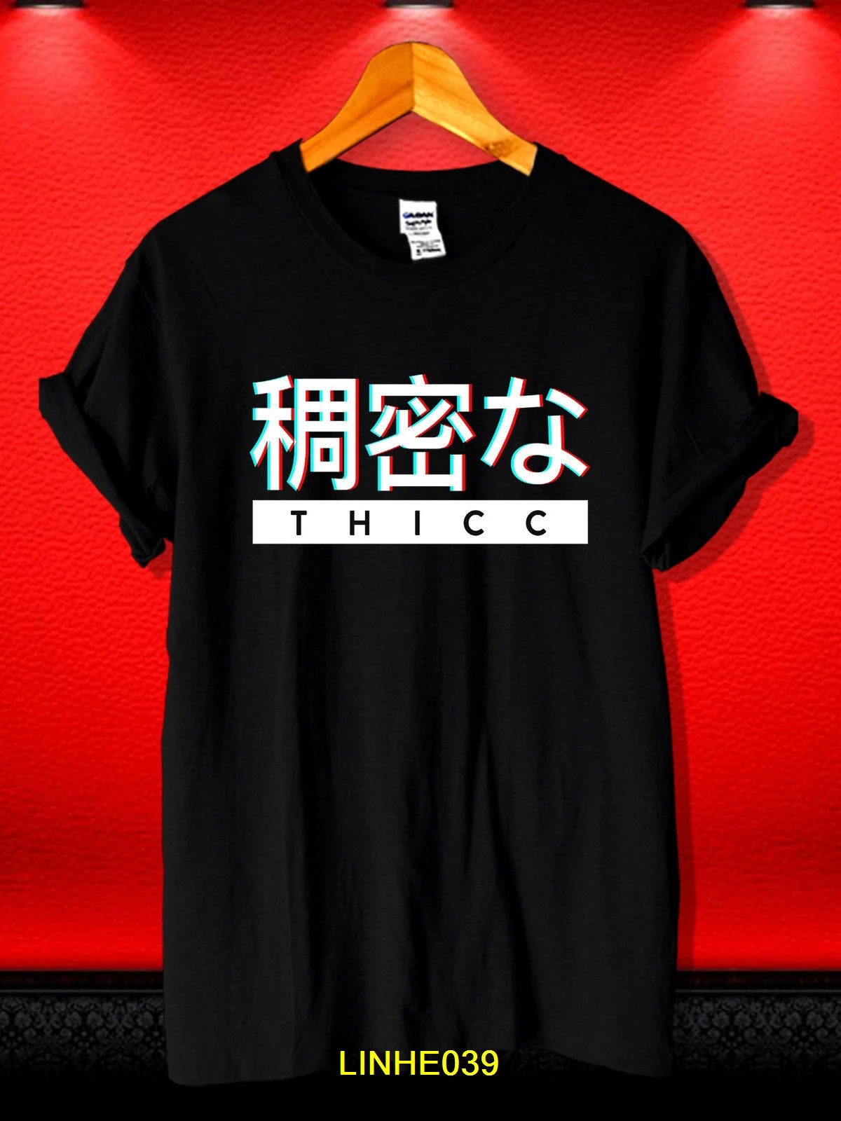 Эстетические японское слово Thicc Типографика Новый Повседневное Для мужчин