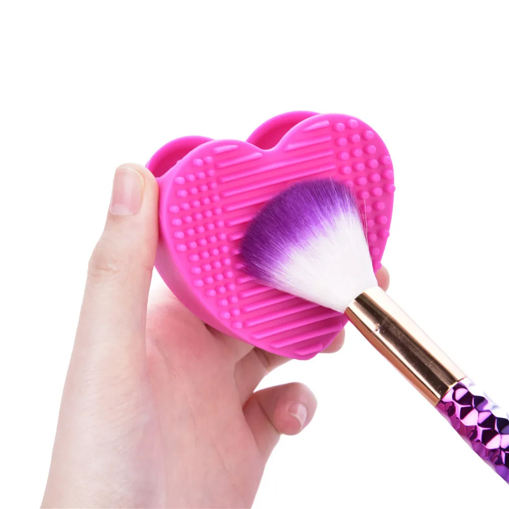 2 in 1 brush cleaner and holder Brush Makeup Wash Silica Glove Scrubber Brush Cosmetic Cleaning pad Beauty Makeup Brushes New