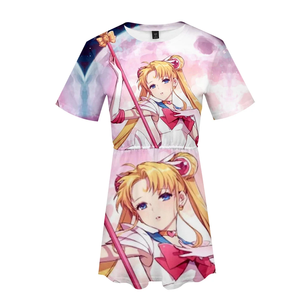 

Sailor moon Dress sexy suit Hot 2 Short Sleeve dress Sailor moon dress High Quality Casual for women streetwear plus size