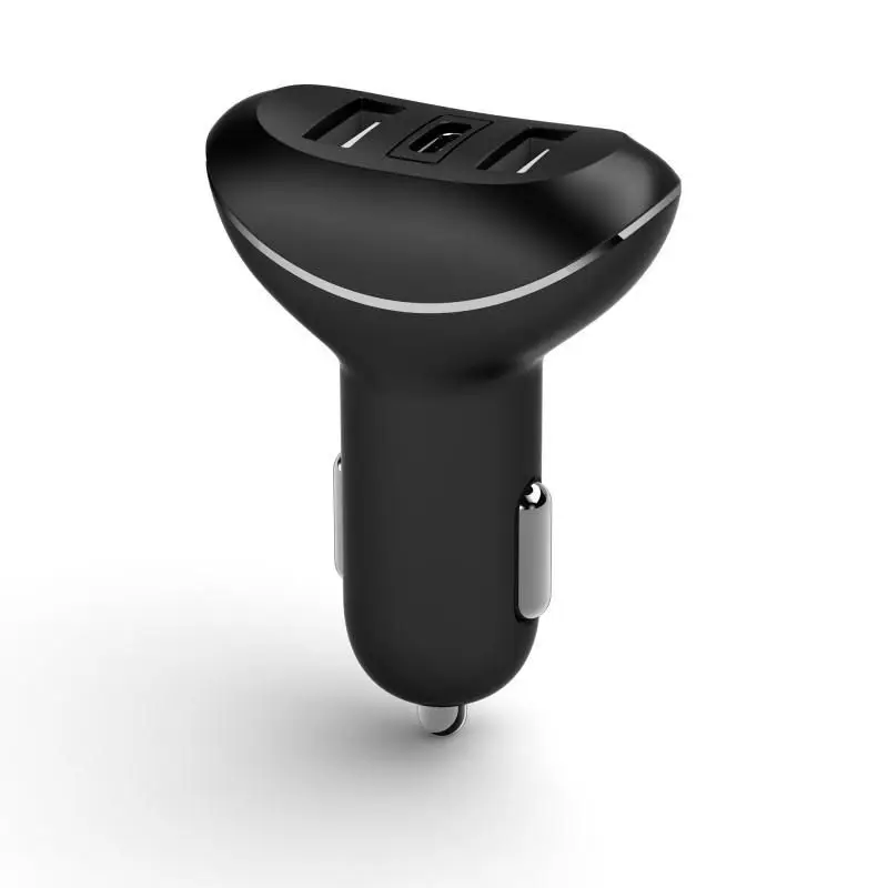 CHARMOON Quick Charge QC 3,0 USB Автомобильное Зарядное устройство USB-C автомобиля мобильный телефон Зарядное устройство с зарядный кабель для Samgsung S8Fast тип C - Тип штекера: Black