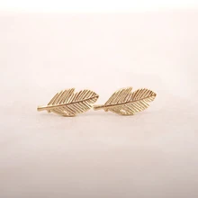 SMJEL nouvelle mode Punk feuille boucles d'oreilles pour femmes Vintage plume Stud boucle d'oreille femme 2018 bijoux fête cadeau boucle d oreille ED038