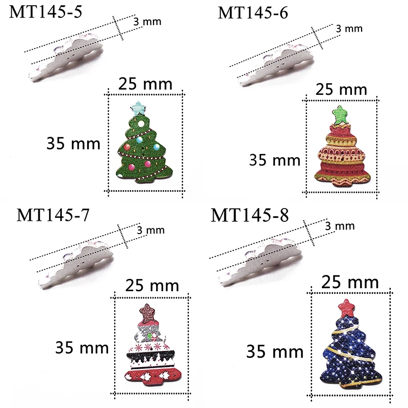 ZIEENE 10 шт-100 шт Смешанные 10 цветов картина елки деревянные пуговицы Рукоделие Шитье Скрапбукинг для детей ручной работы 35x25 мм