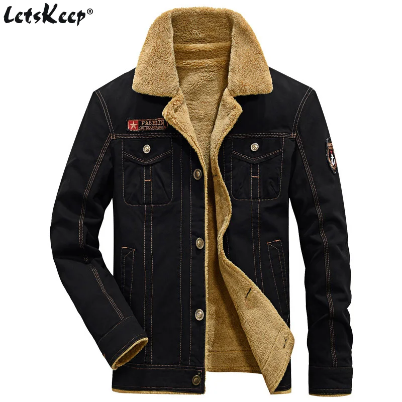 Preise LetsKeep winter Bomber pilot Jacken Männer Armee Oberbekleidung taktische jacken herren baumwolle dicken pelz kragen warme mäntel 5XL, MA234