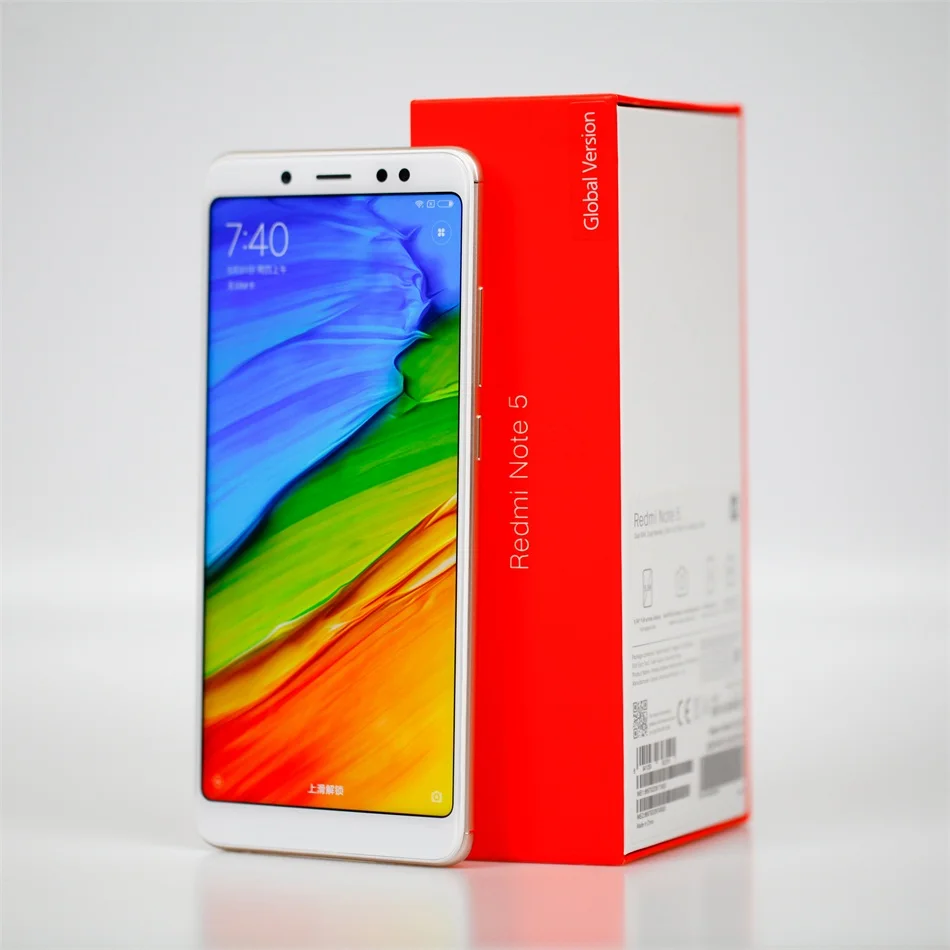 Глобальная версия Xiaomi Redmi Note 5 4 GB 64 99 &quotполный экран Двойная камера мобильный