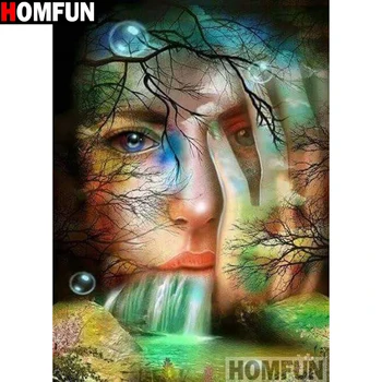 

HOMFUN Full Square/Round Drill 5D DIY Diamond Painting "Beauty scenery" Embroidery Cross Stitch 5D Home Decor Gift A14897